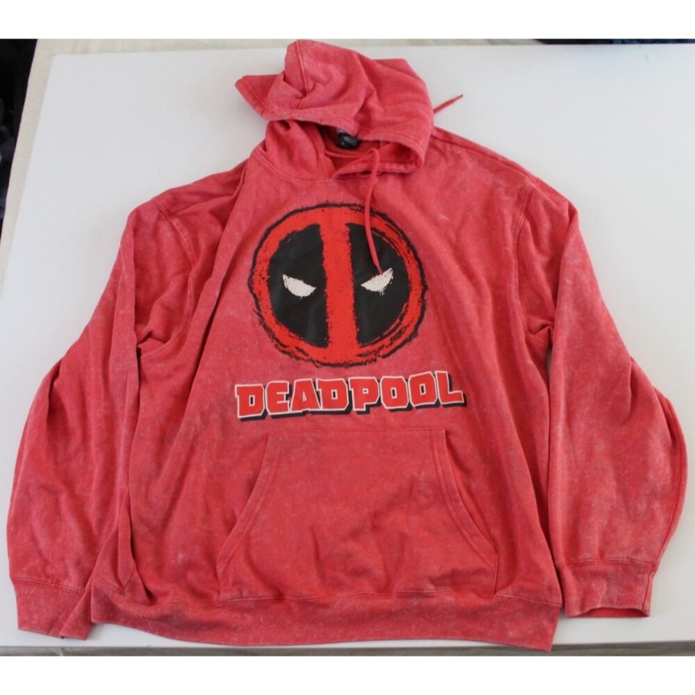 Marvel Deadpool Graphic Print Hoodie Men's Size 2XL